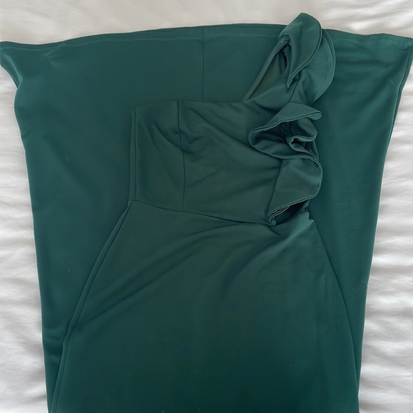 Formal One-Shoulder Ruffle Dress - Picture 8 of 9